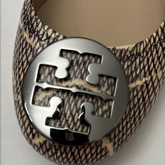 Tory Burch Phyton Embossed Reva Ballet Flats Size 9 1/2 M - Picture 7 of 13